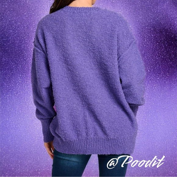 PEACH LOVE CALIFORNIA ever so soft sequin star sweater S M L - Picture 3 of 9